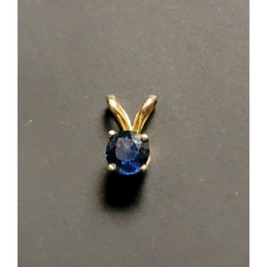14kt Yellow Gold Sapphire Pendant .21 Carat 14k‎